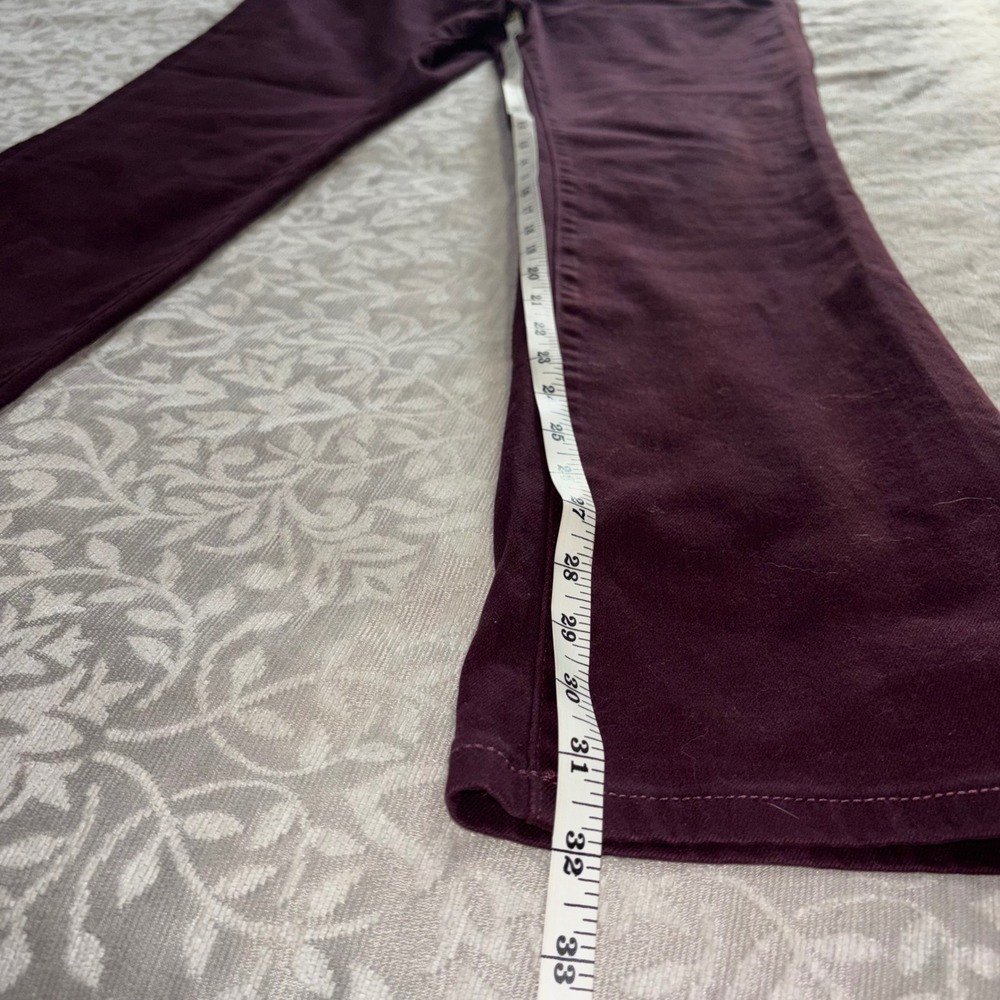 Express Womens Size 14 Burgundy Bootcut Denim Jeans Mid Rise  (F4) - Picture 4 of 11